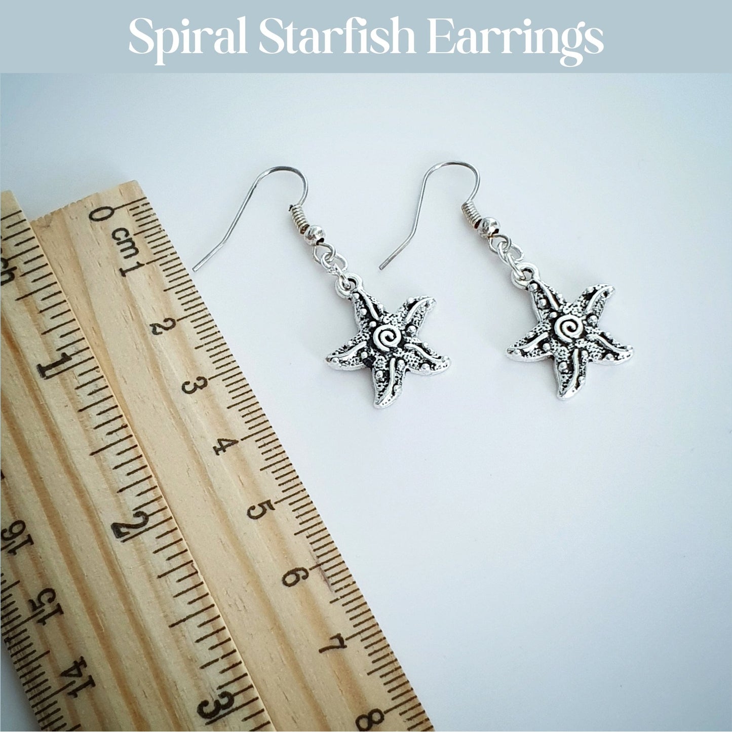 Starfish Earrings - Silver