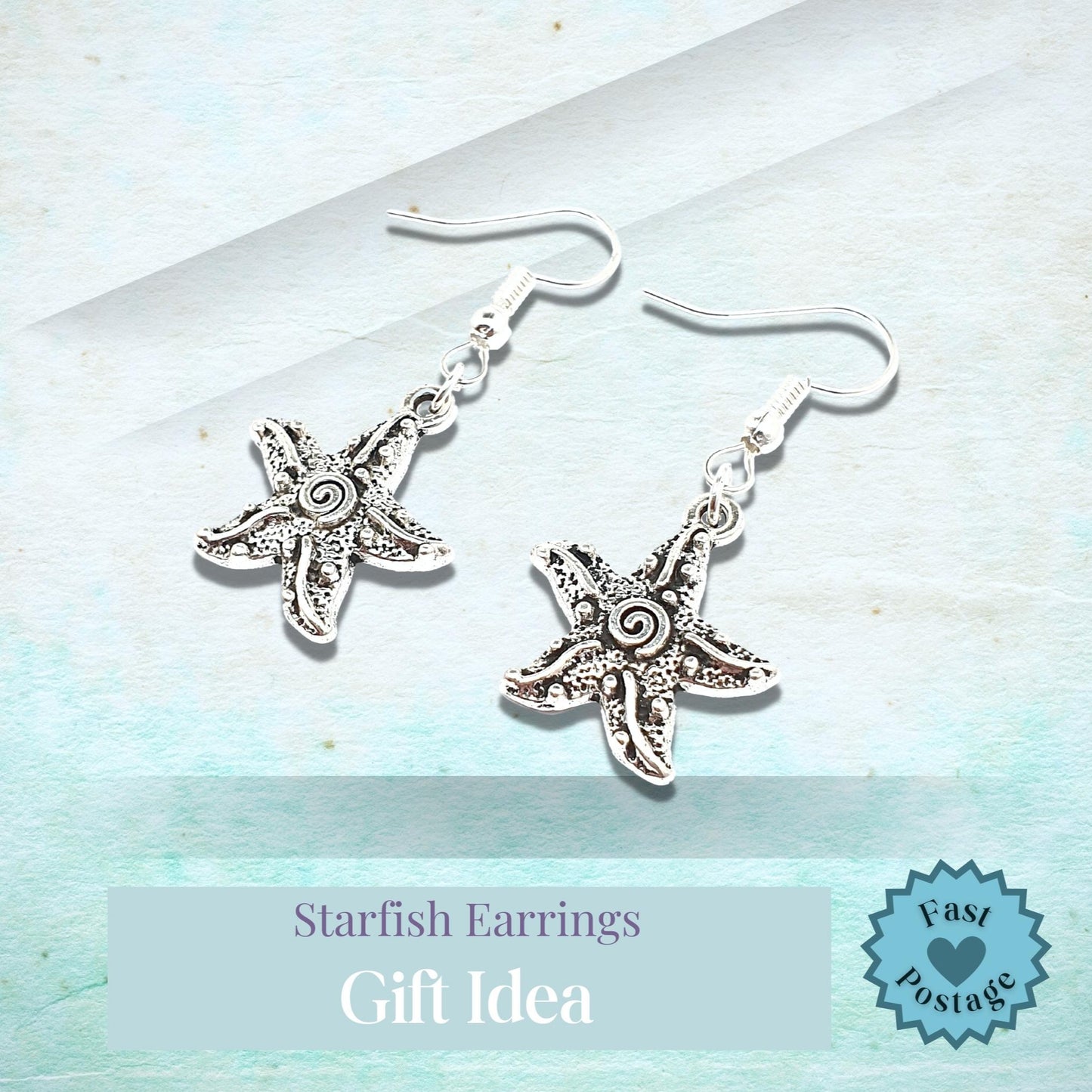 Starfish Earrings - Silver