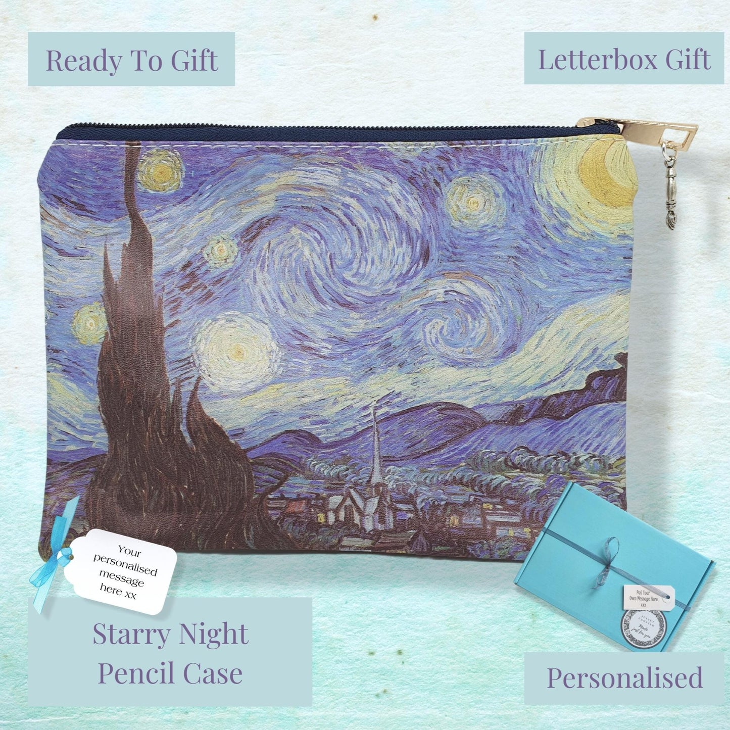 Van Gogh's Starry Night Make Up/Cosmetics Bag - Blue