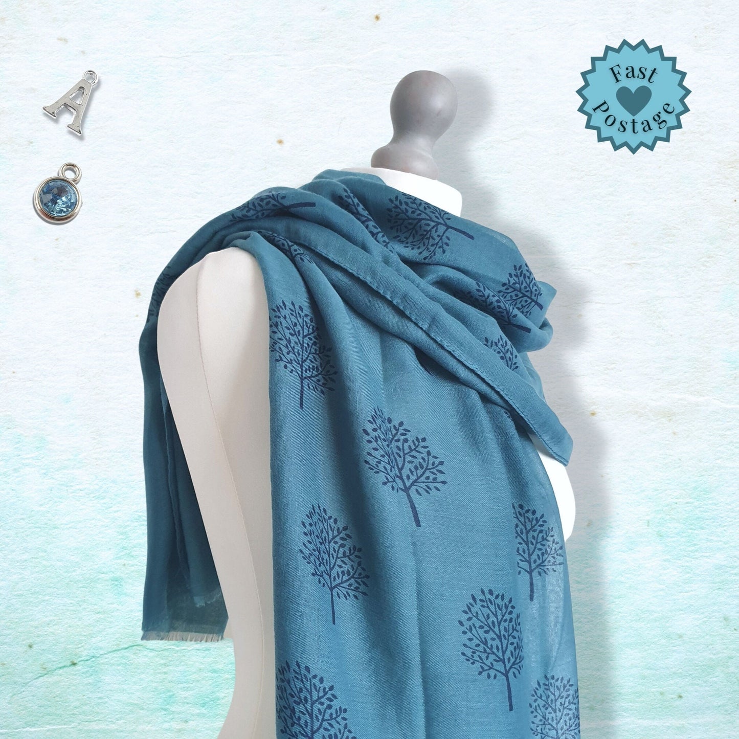 Mulberry Tree Scarf - Teal