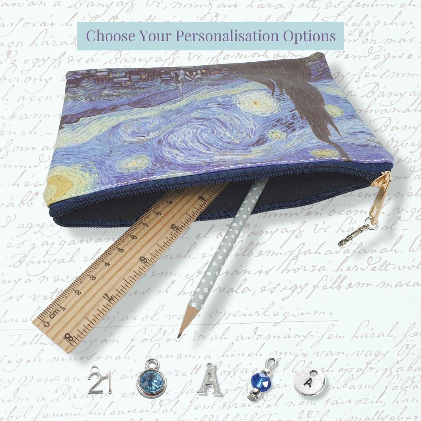 Van Gogh's Starry Night Make Up/Cosmetics Bag - Blue