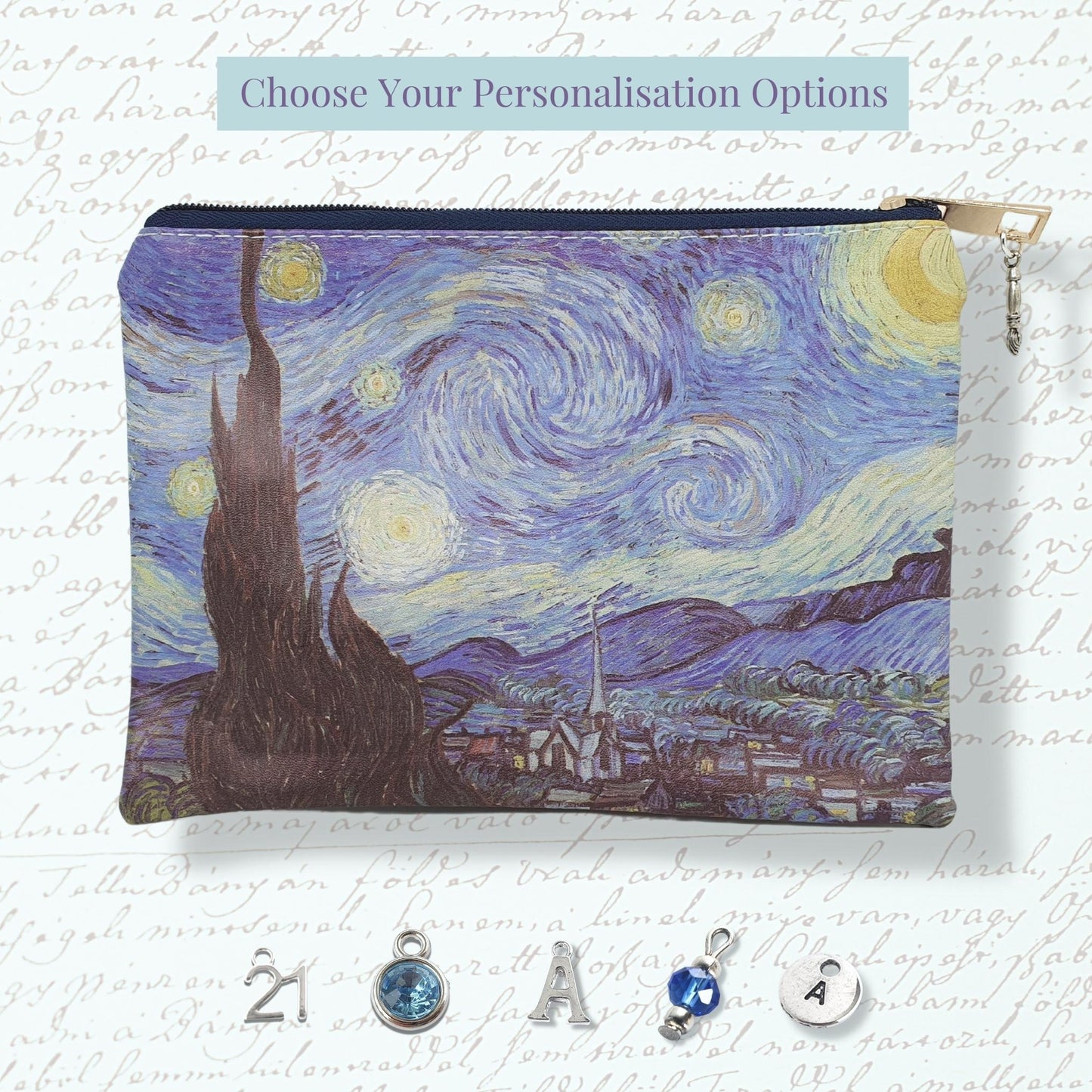 Van Gogh's Starry Night Make Up/Cosmetics Bag - Blue