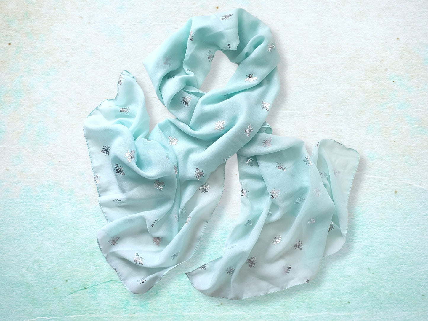 Bee Scarf - Aqua