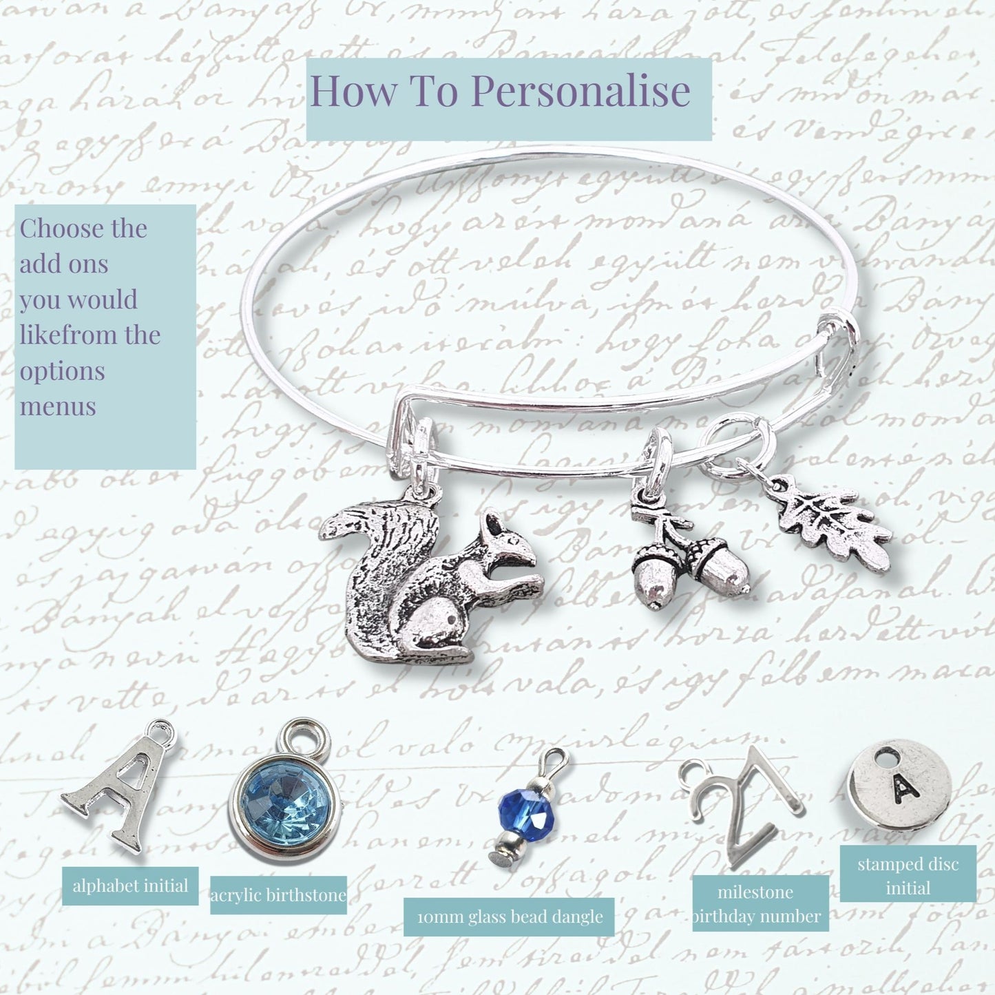 Squirrel Bangle - Silver