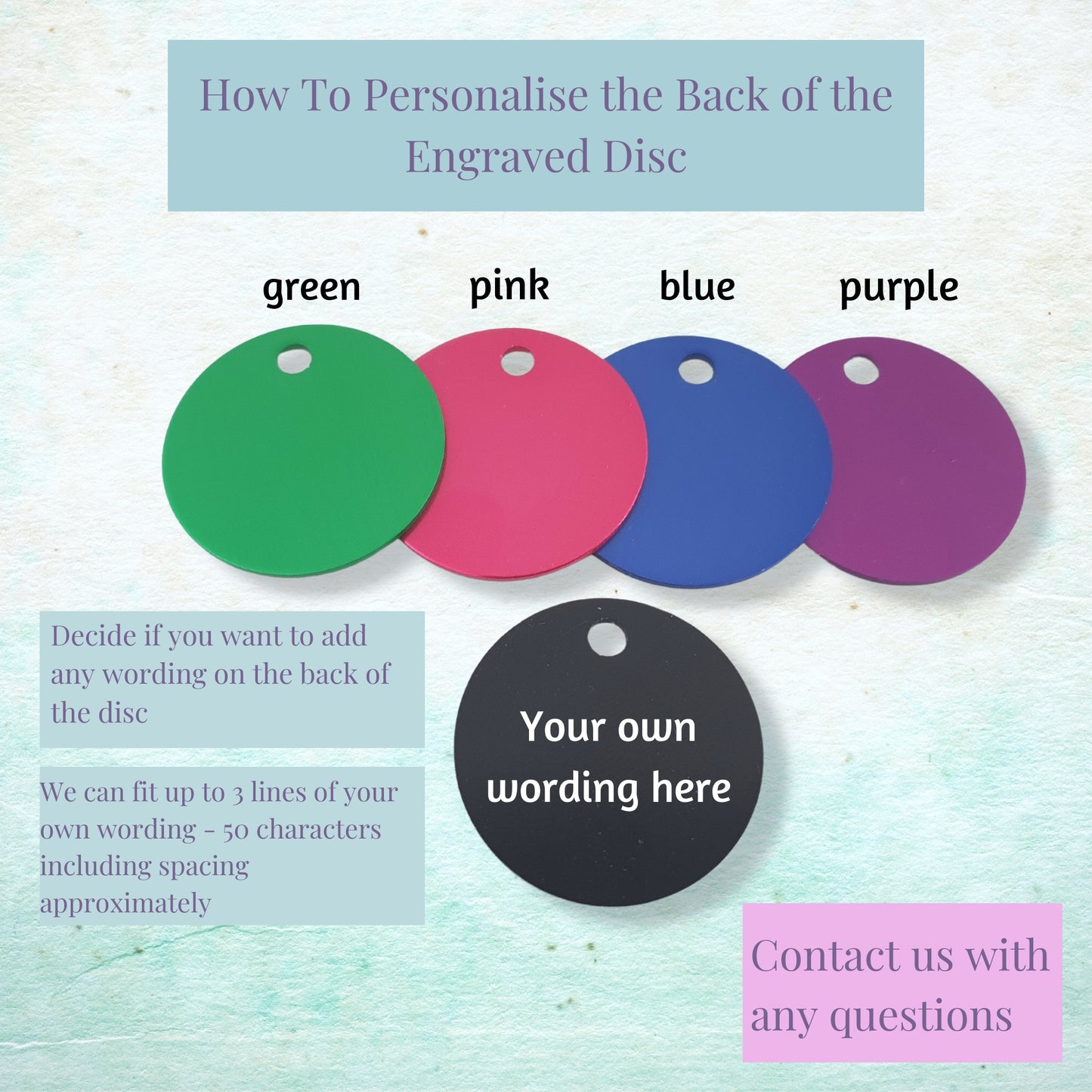 Add Wording To The Back of the Disc