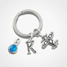 Load image into Gallery viewer, Aeroplane Keyring Silver
