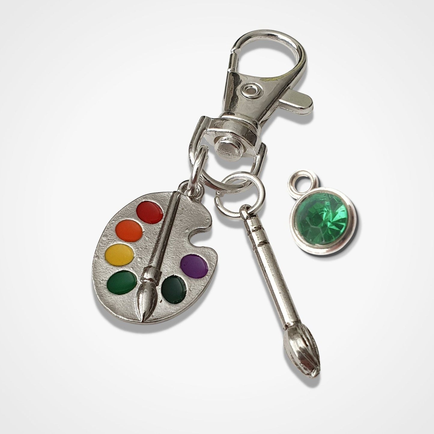 Artist Bag Clip Silver Enamel