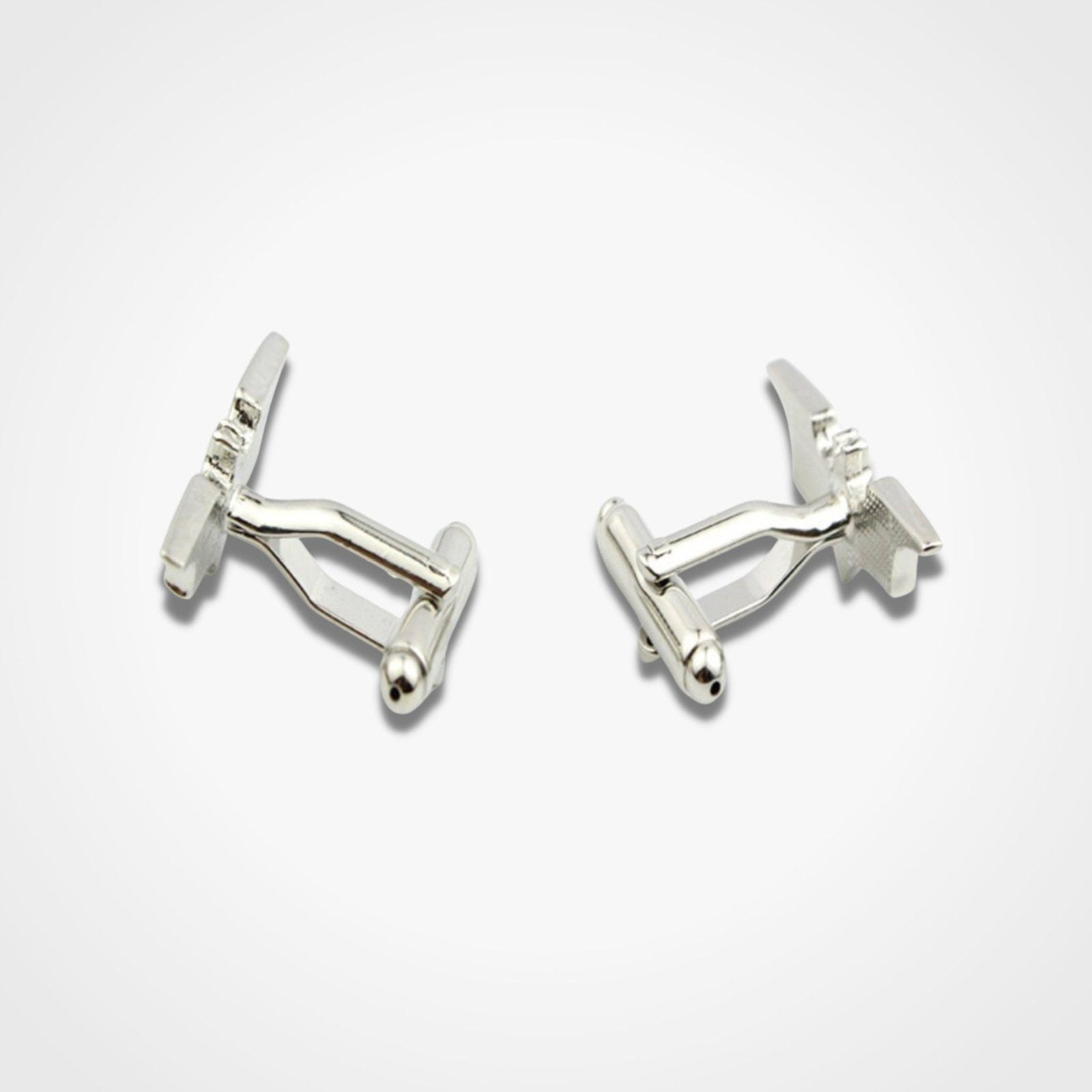 Batman Cufflinks Silver Enamel