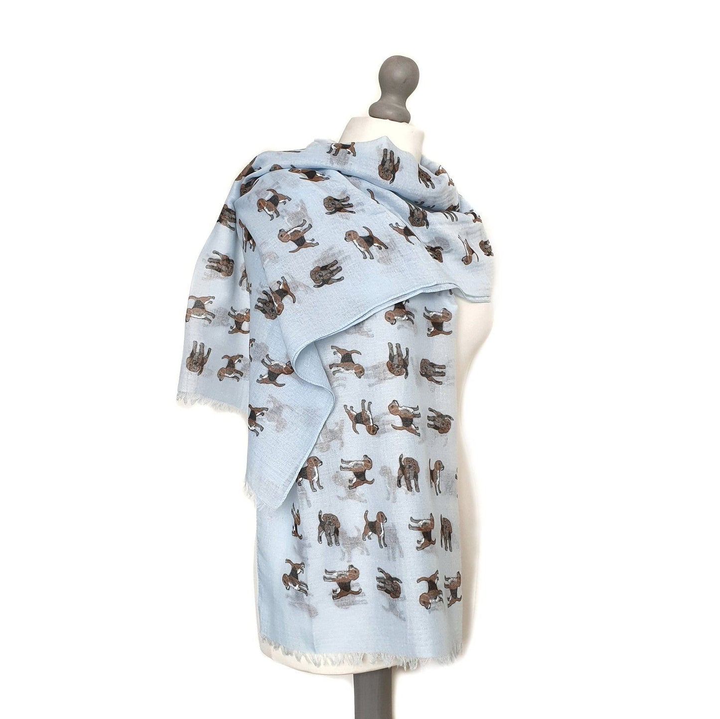Beagle Dog Scarf Blue