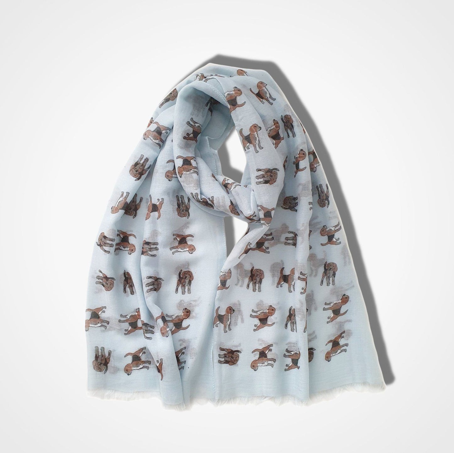 Beagle Dog Scarf Blue