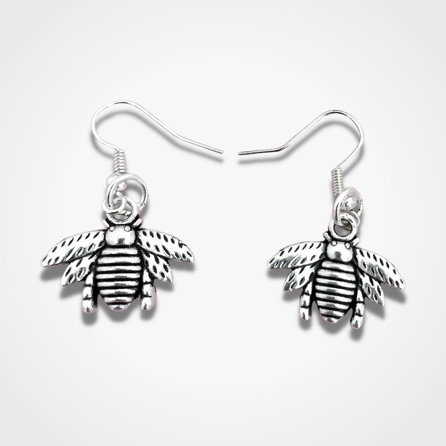 Bee Earrings Silver