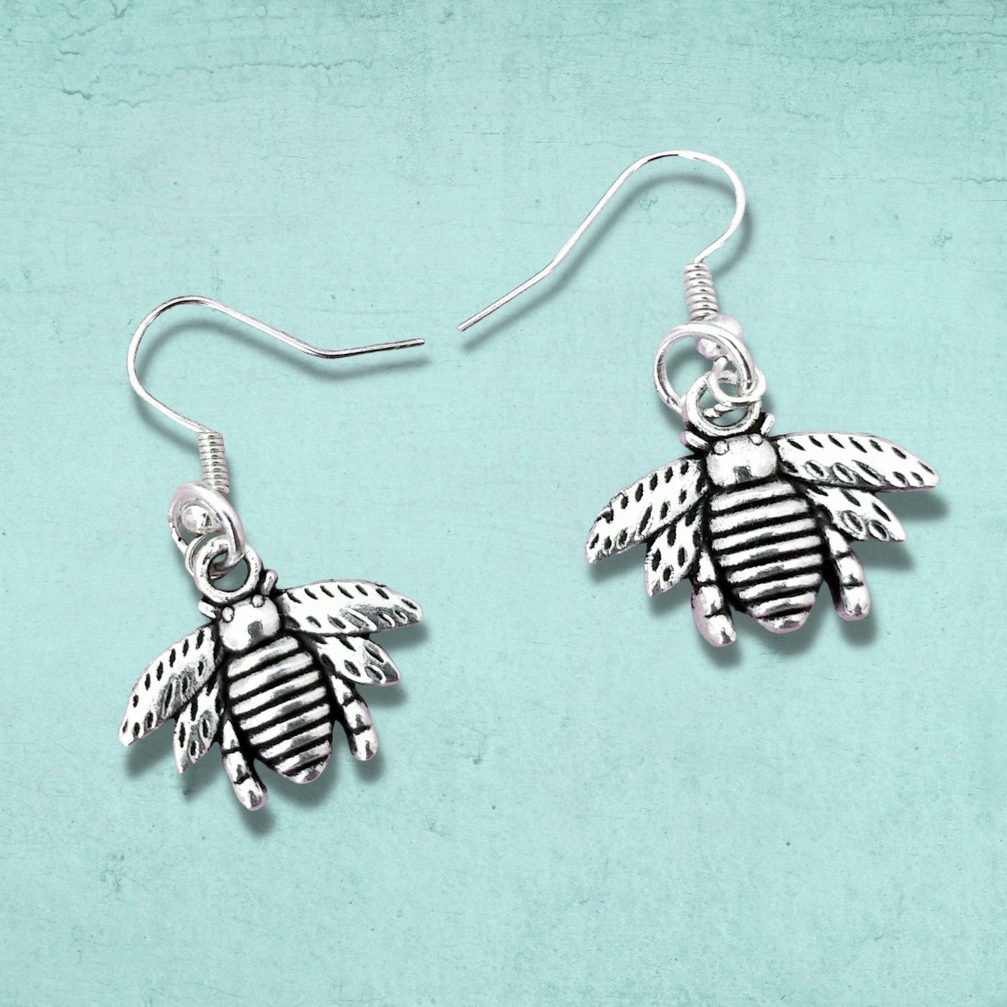 Bee Earrings Silver