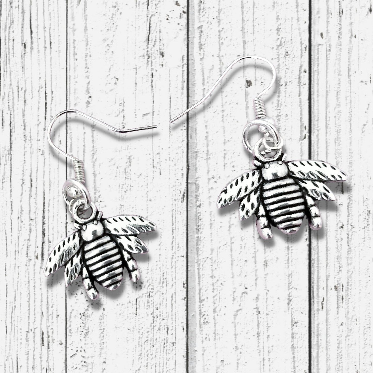 Bee Earrings Silver