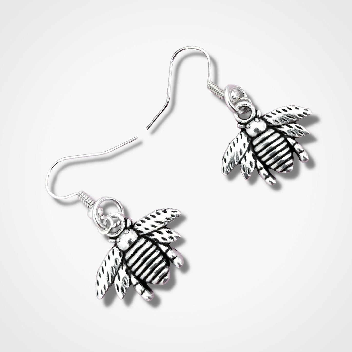 Bee Earrings Silver