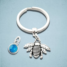 Load image into Gallery viewer, Bee Keyring Silver

