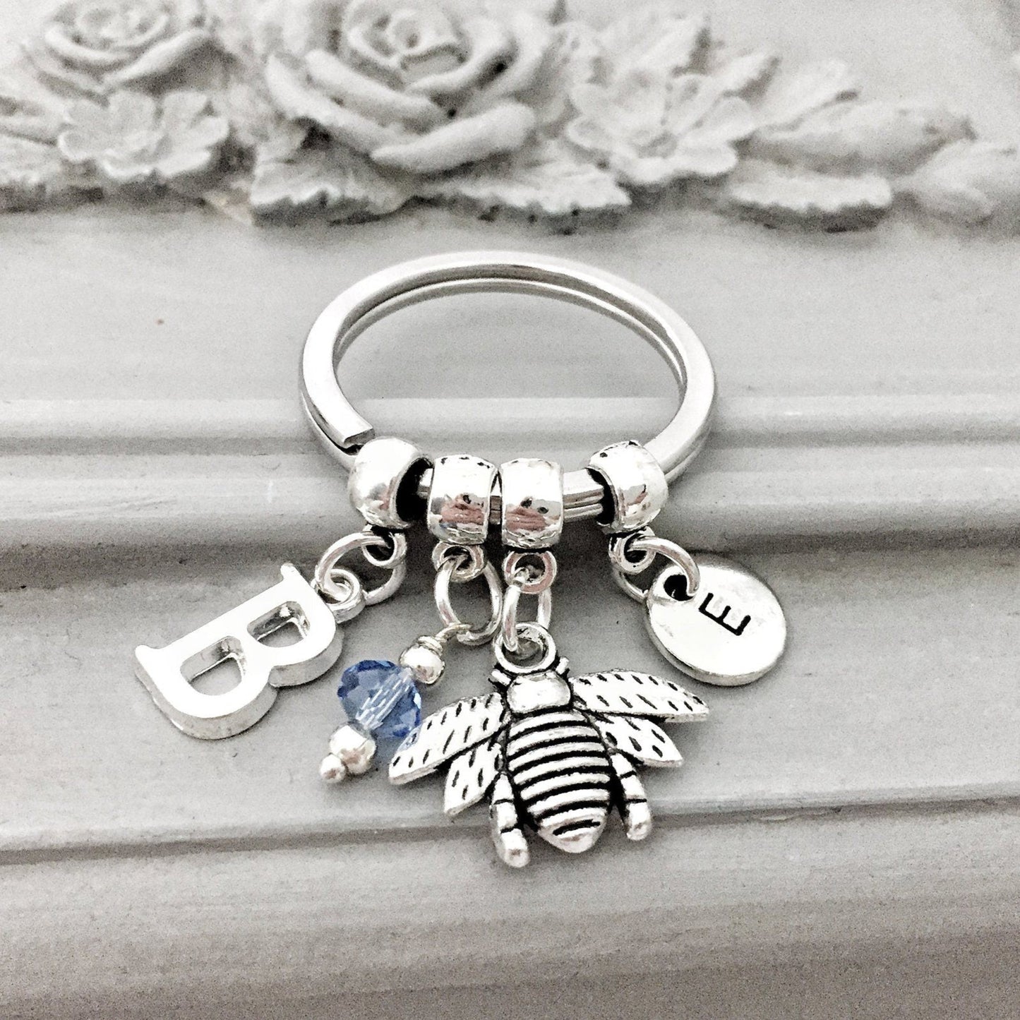 Bee Keyring Silver