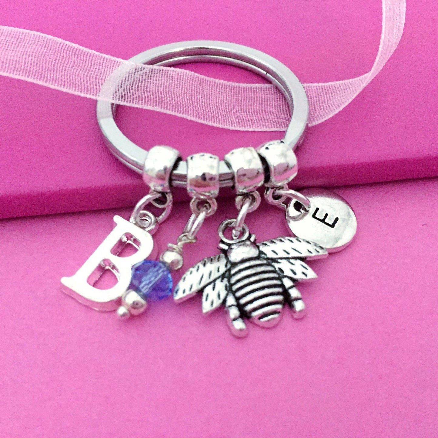 Bee Keyring Silver