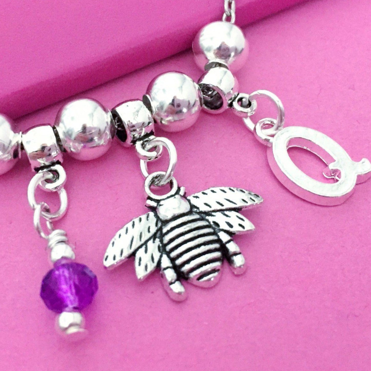 Bee Necklace Silver
