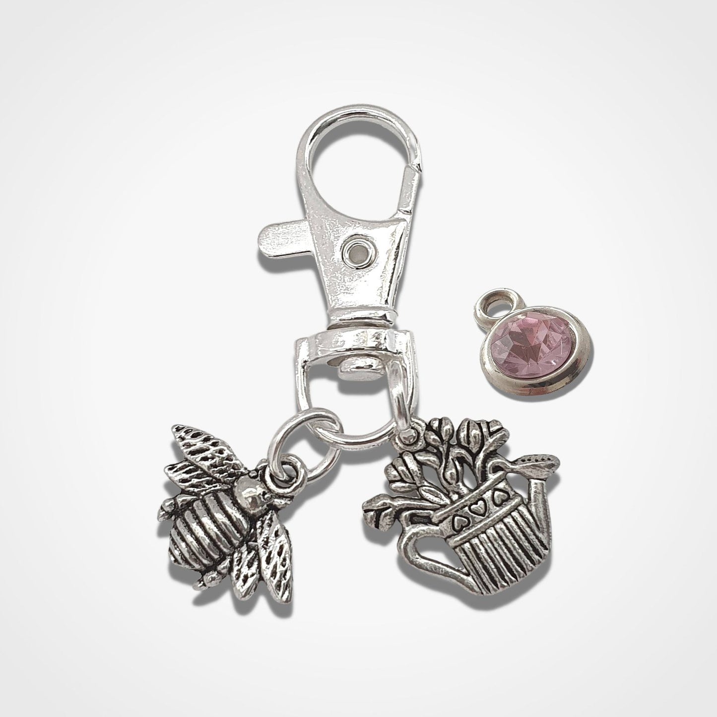 Bee Watering Can Bag Clip Silver