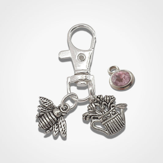 Bee Watering Can Bag Clip Silver