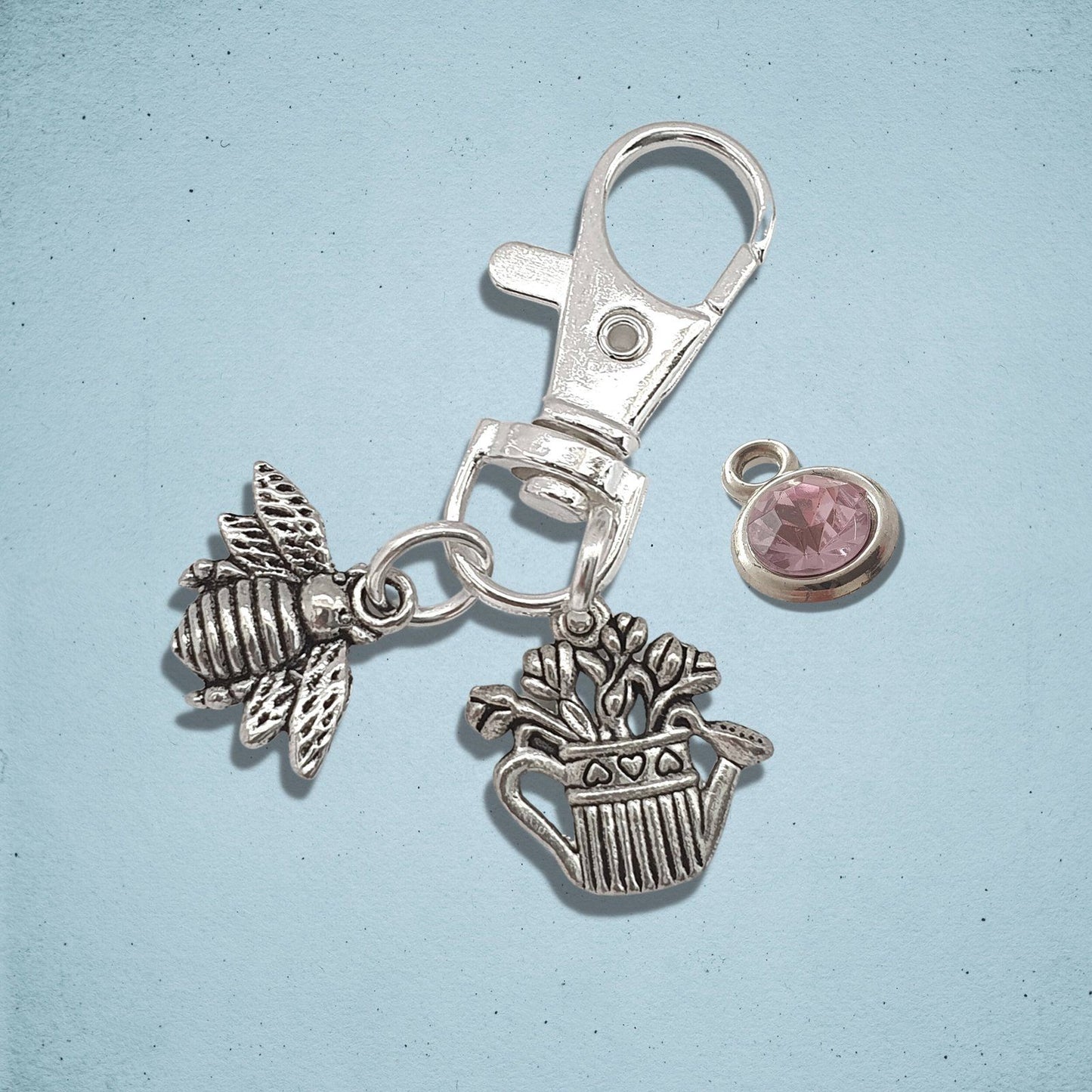 Bee Watering Can Bag Clip Silver