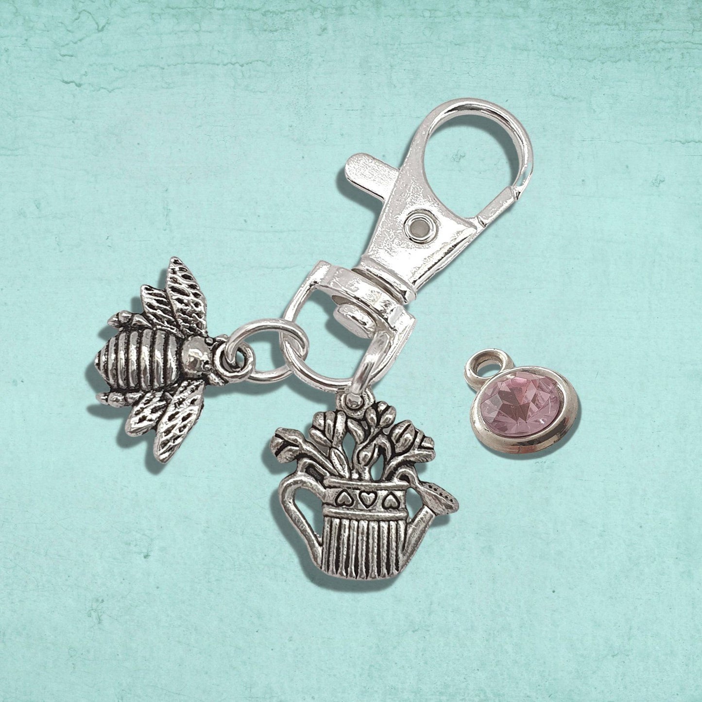 Bee Watering Can Bag Clip Silver