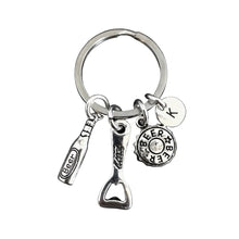 Load image into Gallery viewer, Beer Lover Keyring Silver
