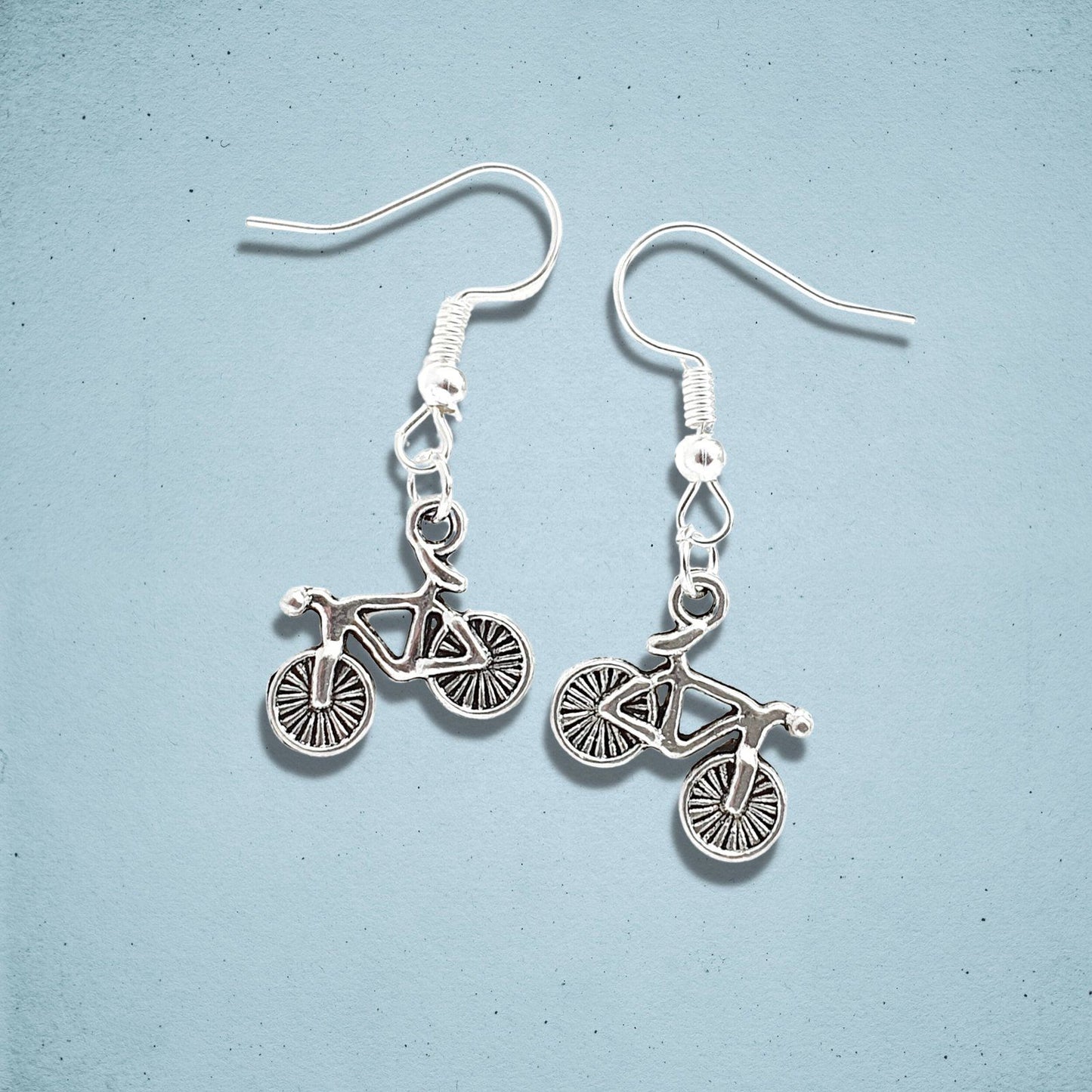 Bicycle Earrings Silver