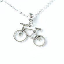 Load image into Gallery viewer, Bicycle Necklace Silver
