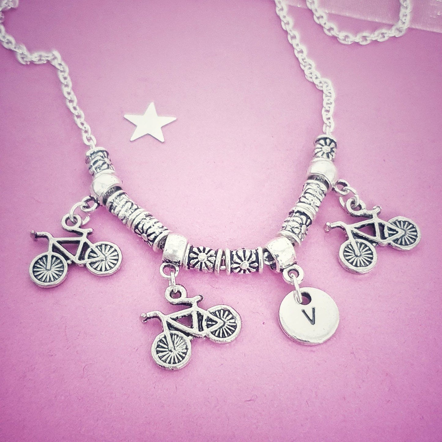 Bicycles Necklace Silver