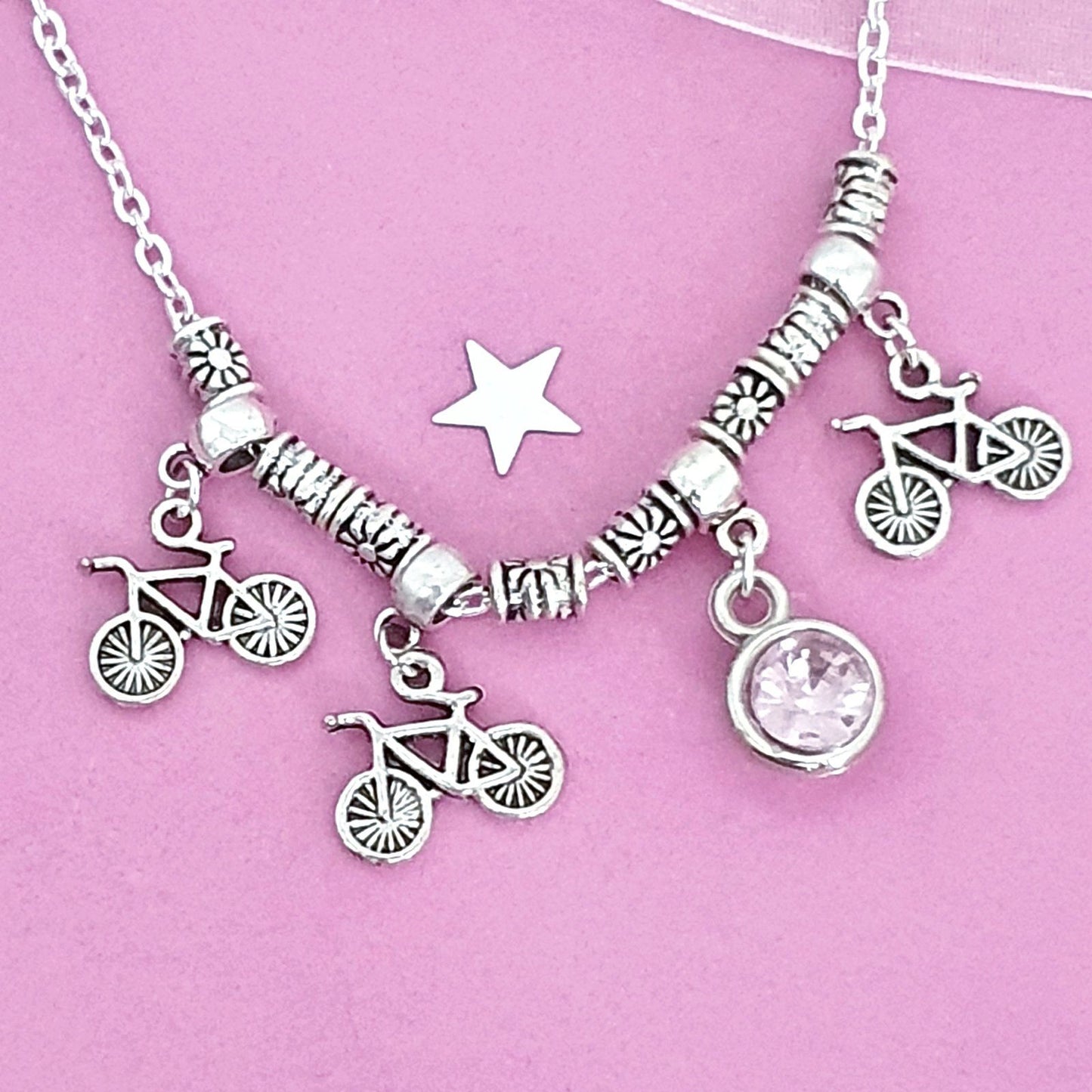 Bicycles Necklace Silver