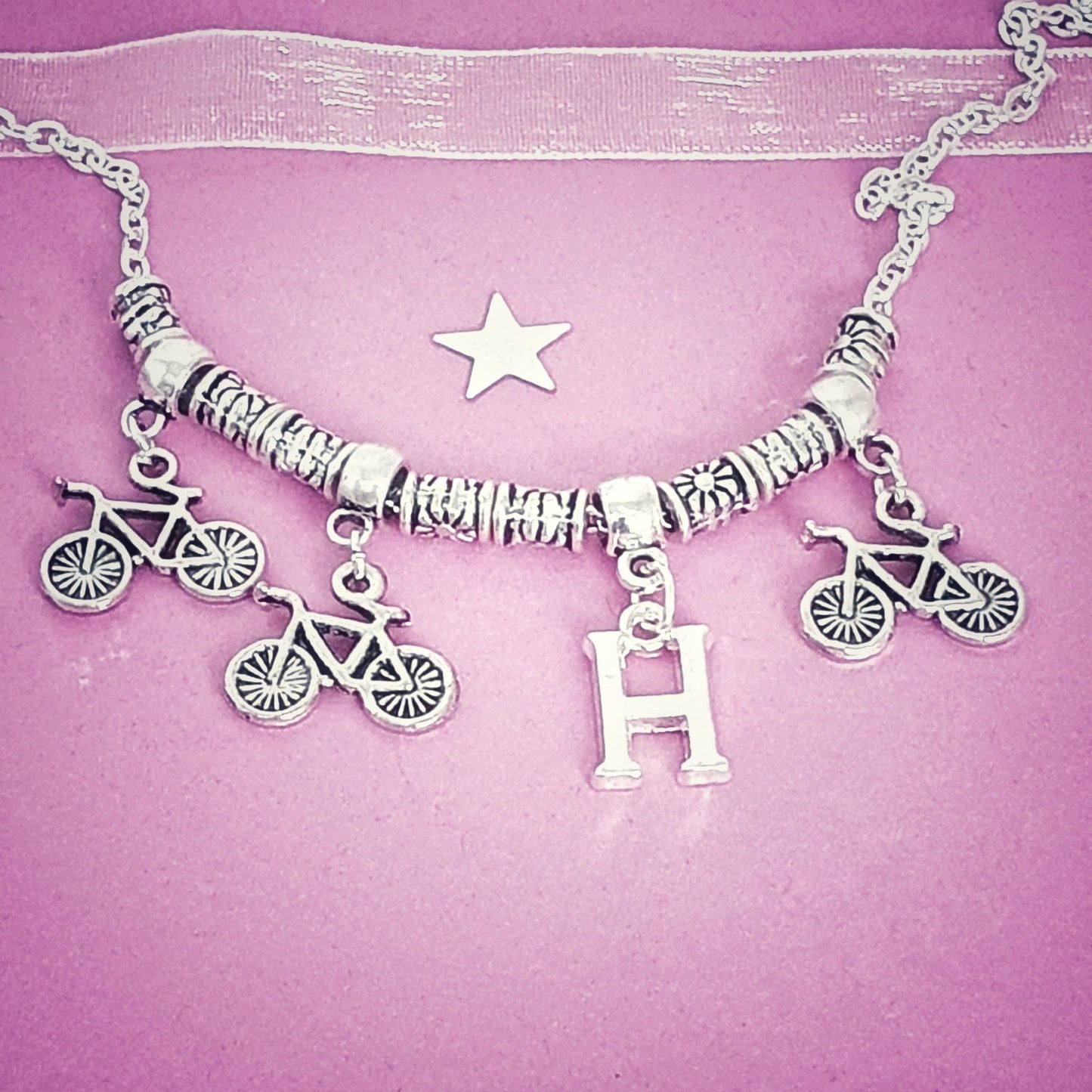 Bicycles Necklace Silver