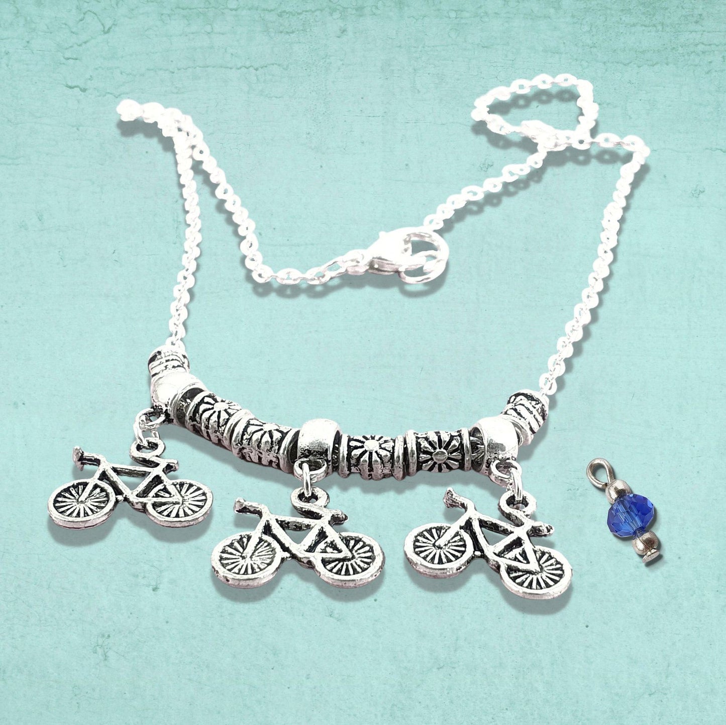 Bicycles Necklace Silver