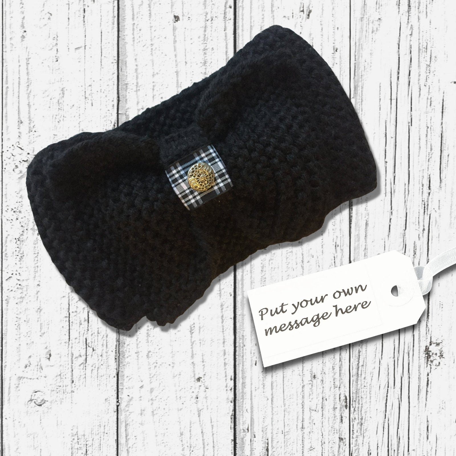 Big Bow Headband Black