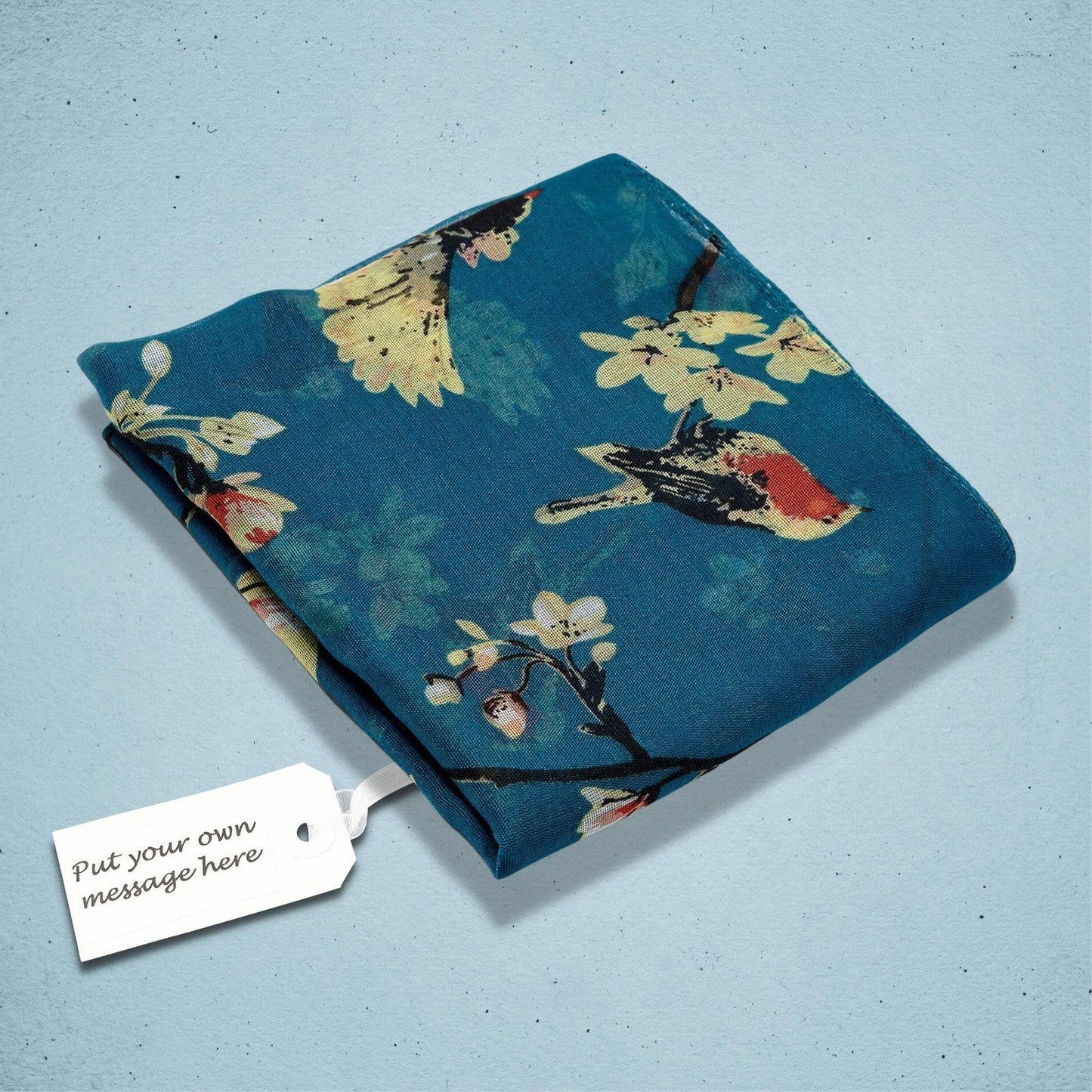 Bird Blossom Scarf Teal