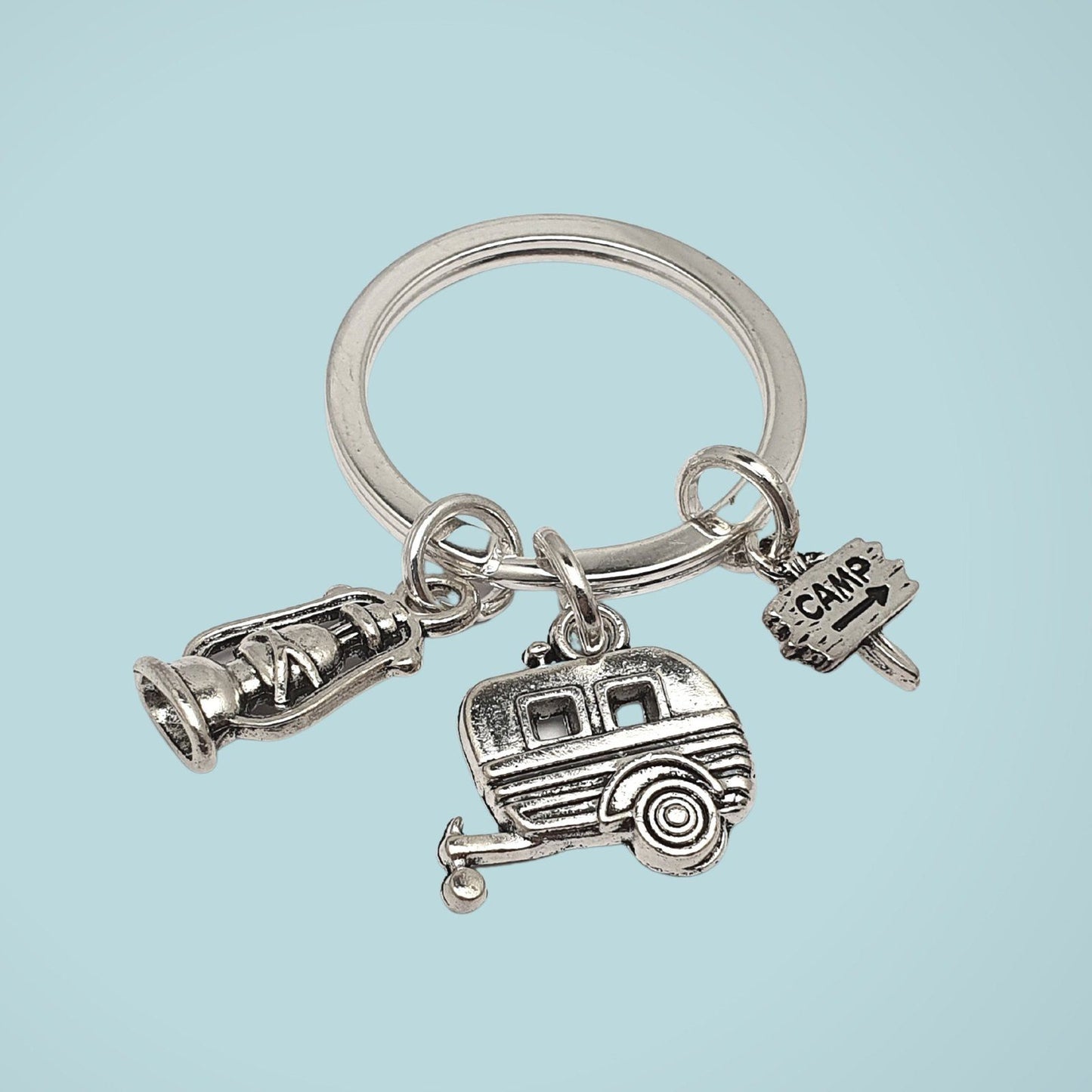 Campers Keyring Silver