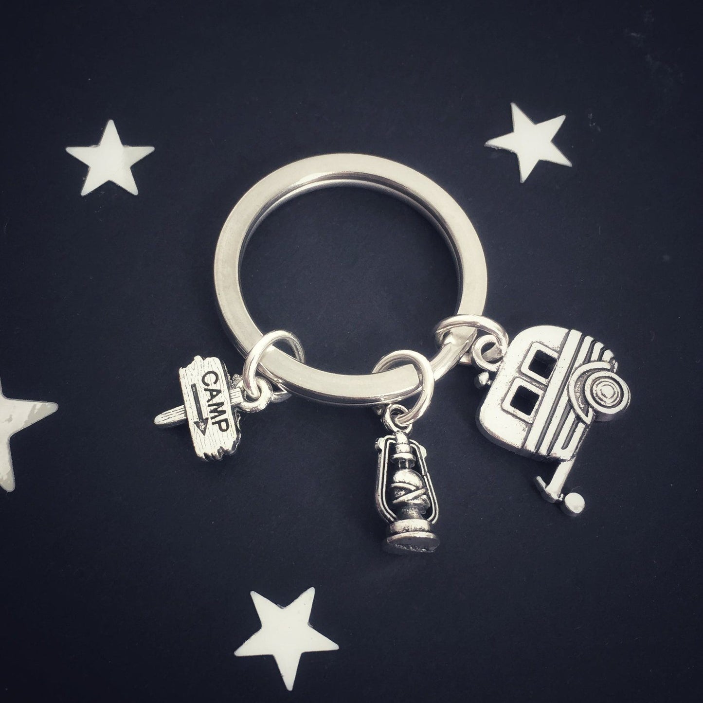 Campers Keyring Silver