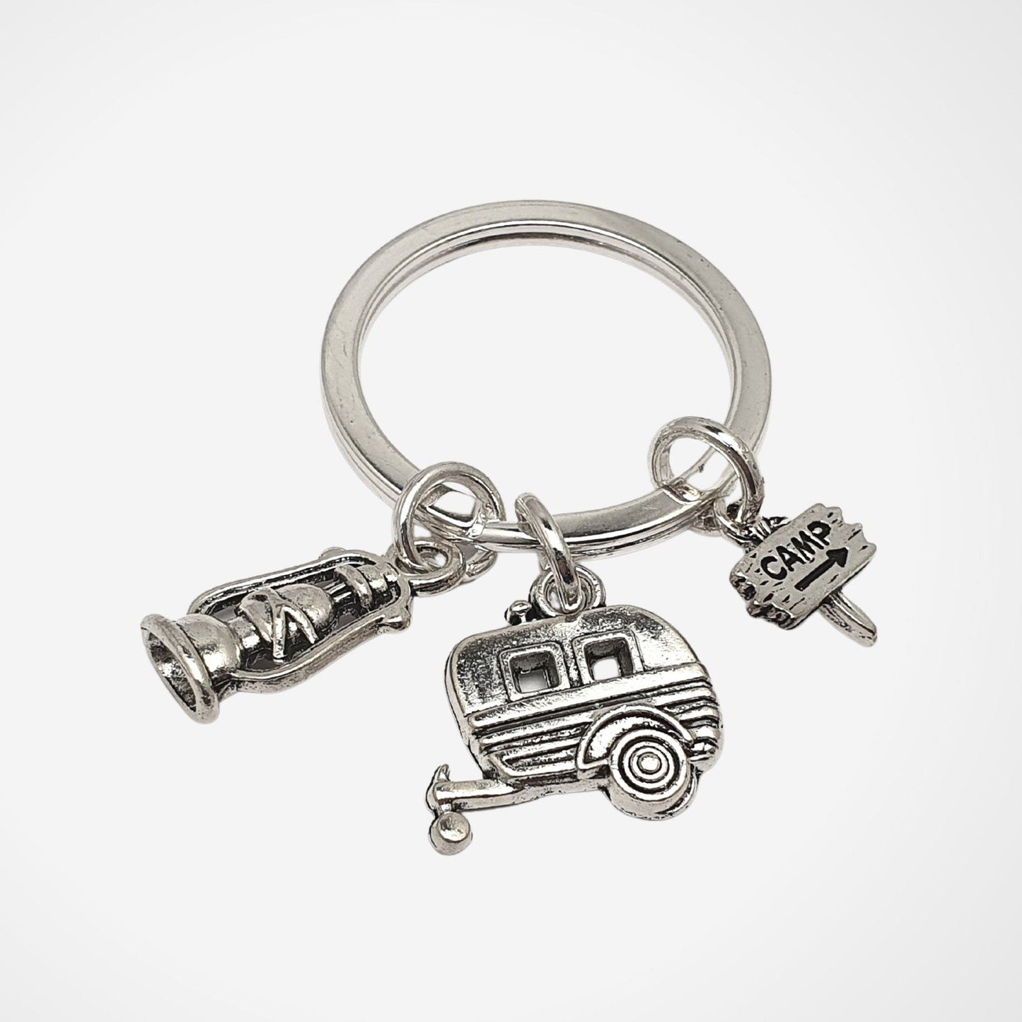 Campers Keyring Silver