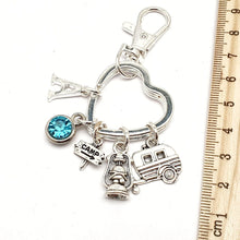 Load image into Gallery viewer, Camping Lovers Keyring Silver
