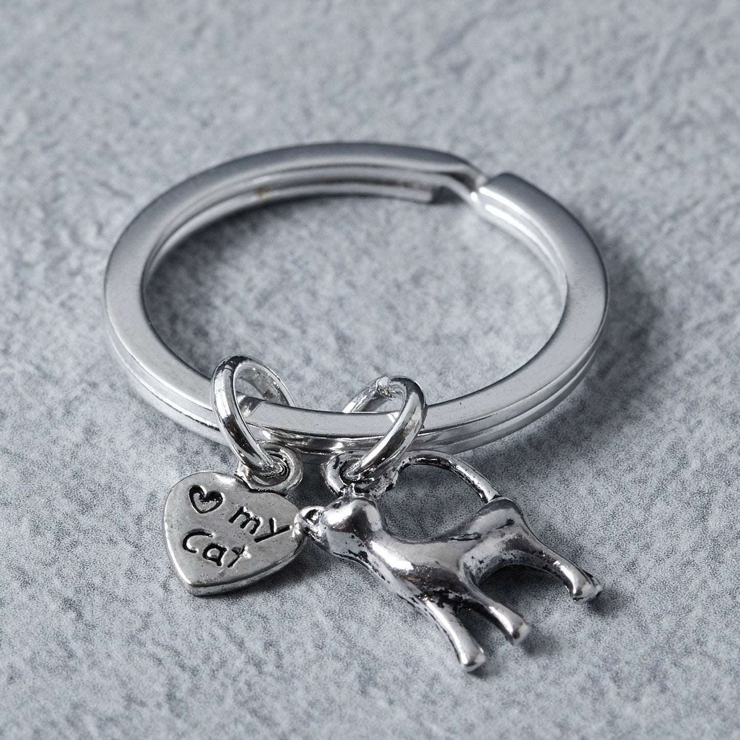 Cat Keyring Silver