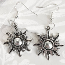Load image into Gallery viewer, Celestial Sun Earrings Silver
