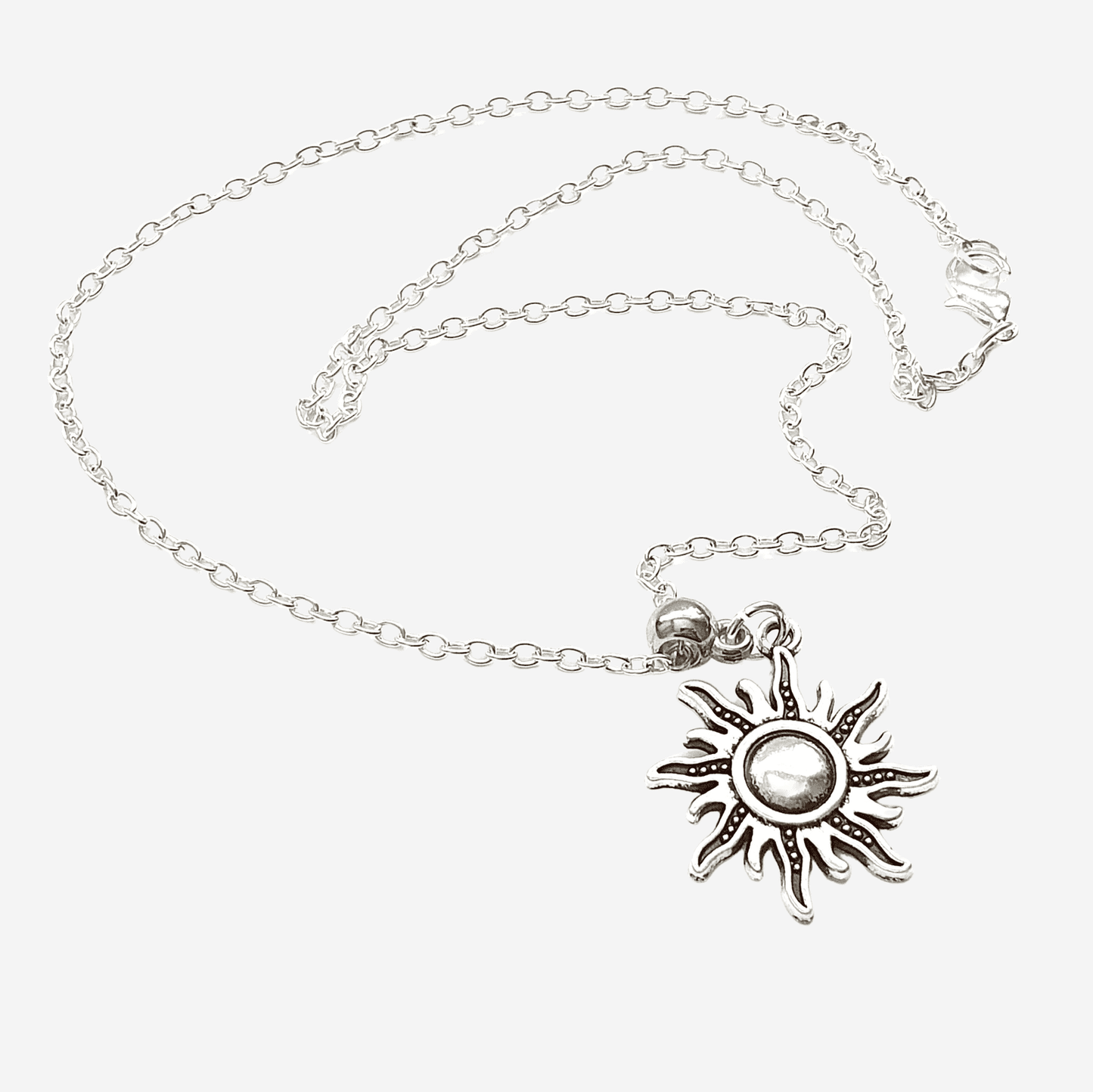 Celestial Sun Necklace Silver