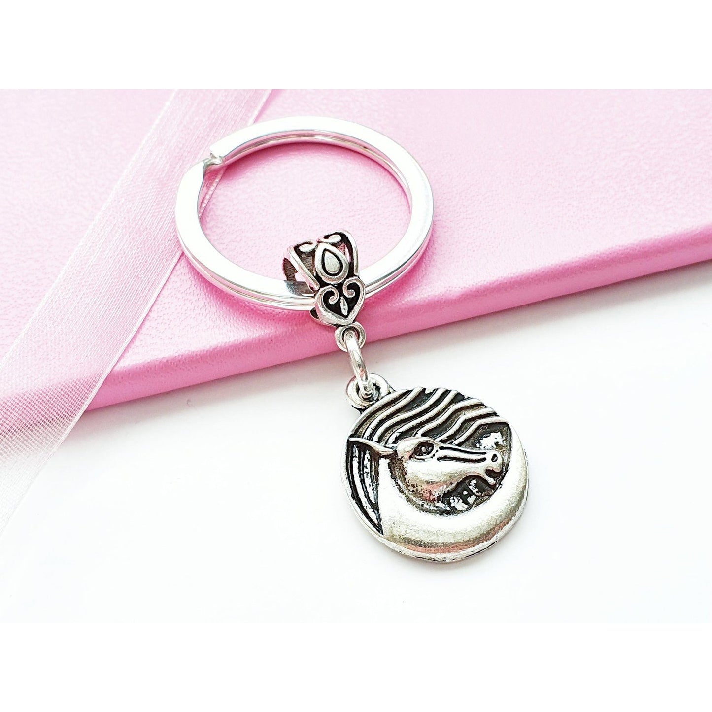 Celtic Horse Keyring Silver