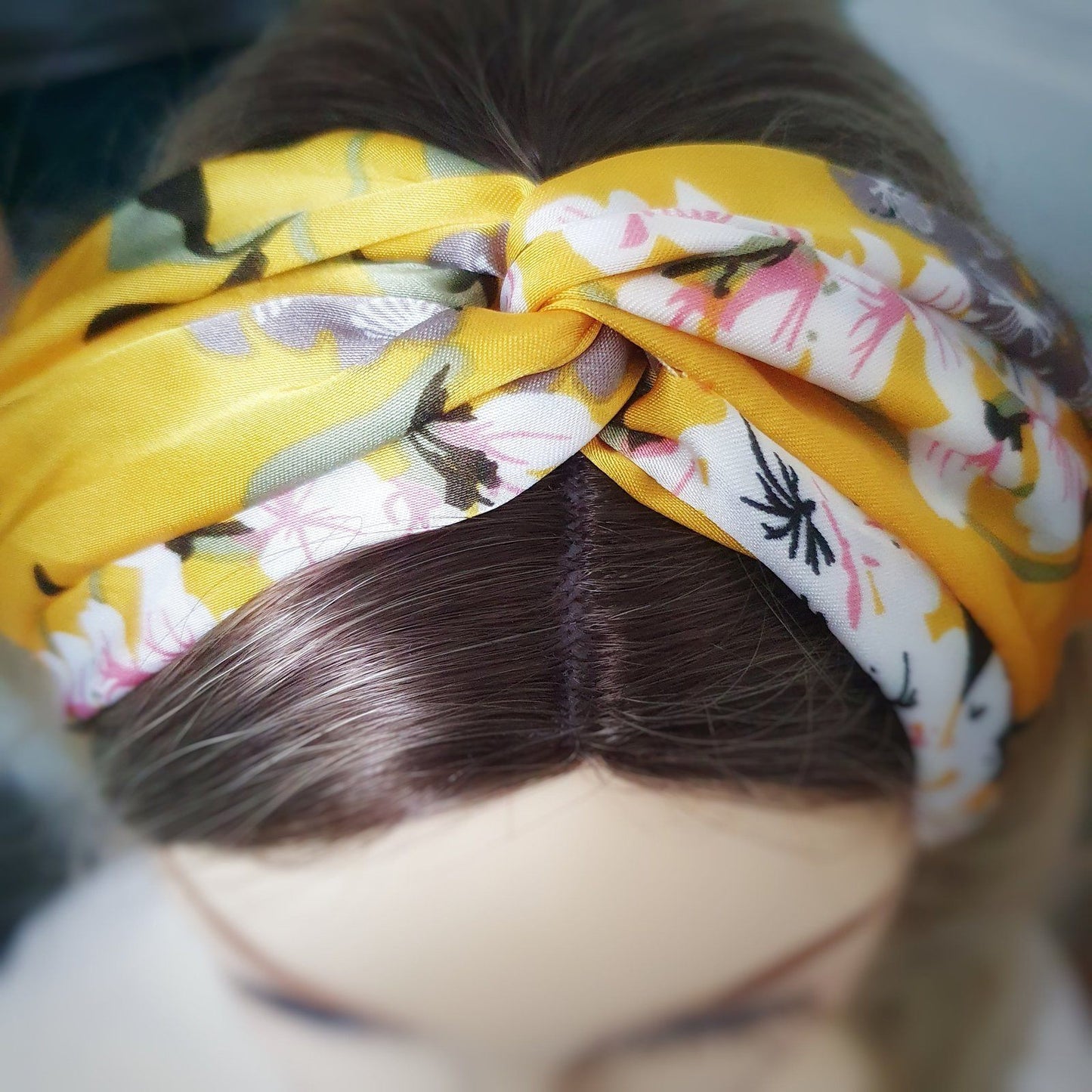 Cherry Blossom Headband Mustard