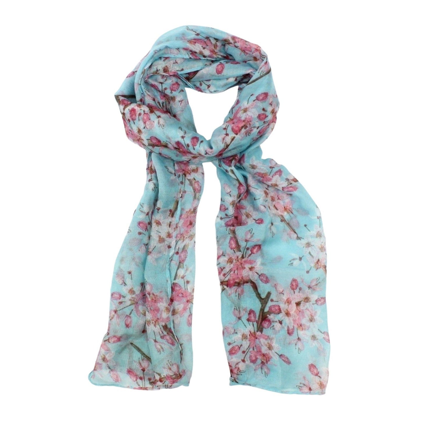 Cherry Blossom Scarf Blue