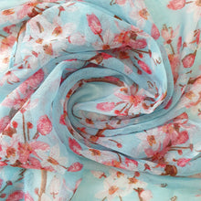 Load image into Gallery viewer, Cherry Blossom Scarf Blue
