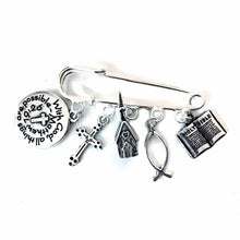 Load image into Gallery viewer, Christian Brooch Silver
