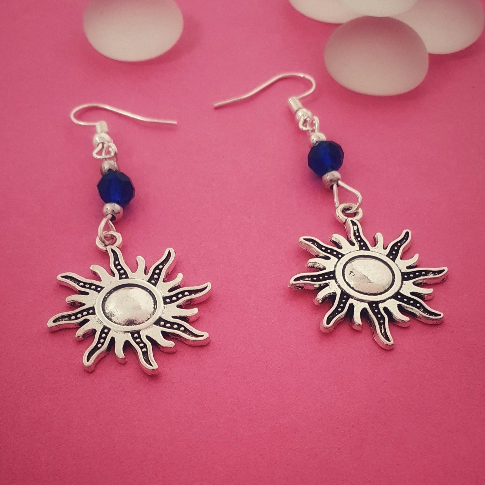 Cosmic Sun Earrings Silver