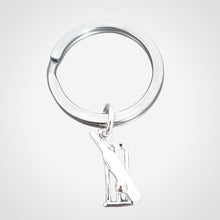 Load image into Gallery viewer, Cricketer Keyring Silver
