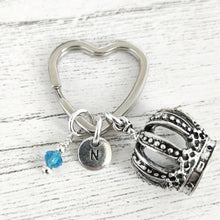 Load image into Gallery viewer, Crown Keyring Silver
